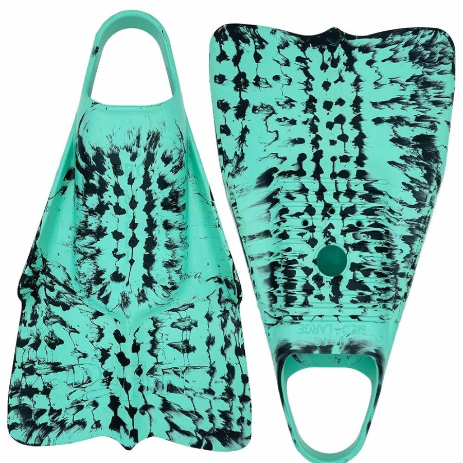 Mens Accessories * | Gift Selection Vissla X Dafin 7.0 Swim Fins In Jade/Black